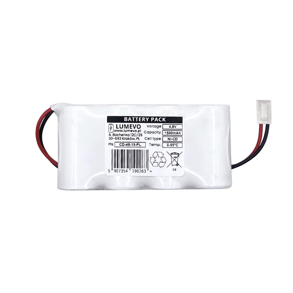 [CD-48-15-PL] Akumulator Ni-CD 4,8V 1500mAh "Płotek"