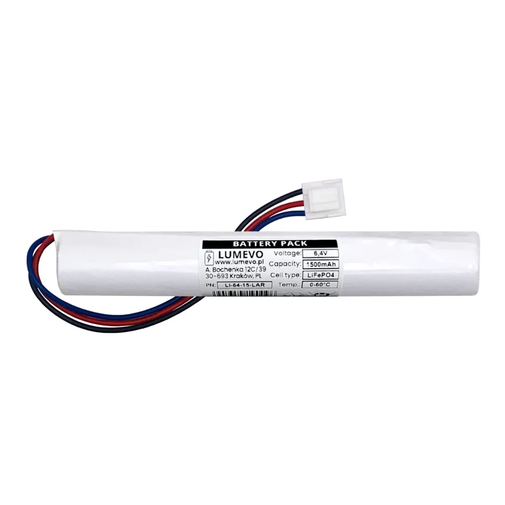 [LI-64-15-LAR] Akumulator LiFePO4 6,4V 1500mAh - "Laska" 3PIN Awex