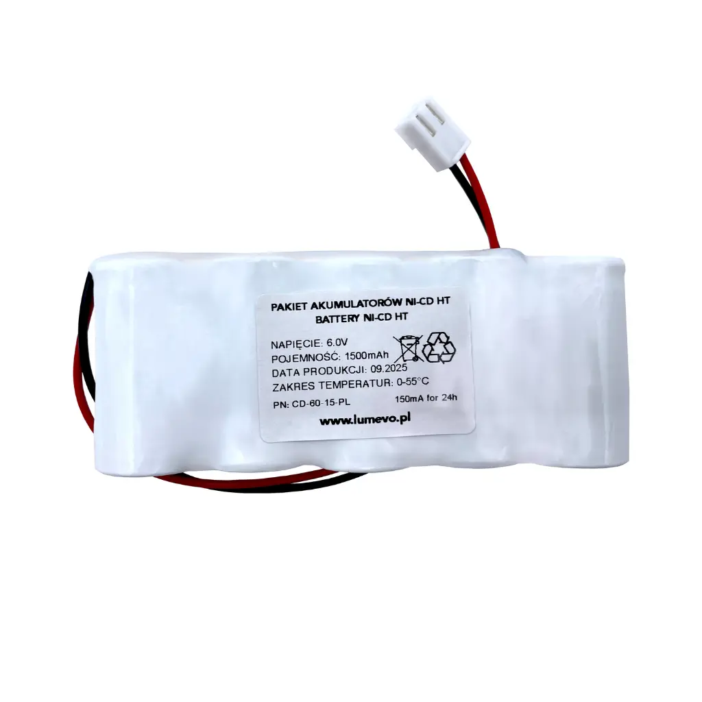 [CD-60-15-PL] Akumulator Ni-CD 6V 1500mAh "Płotek"