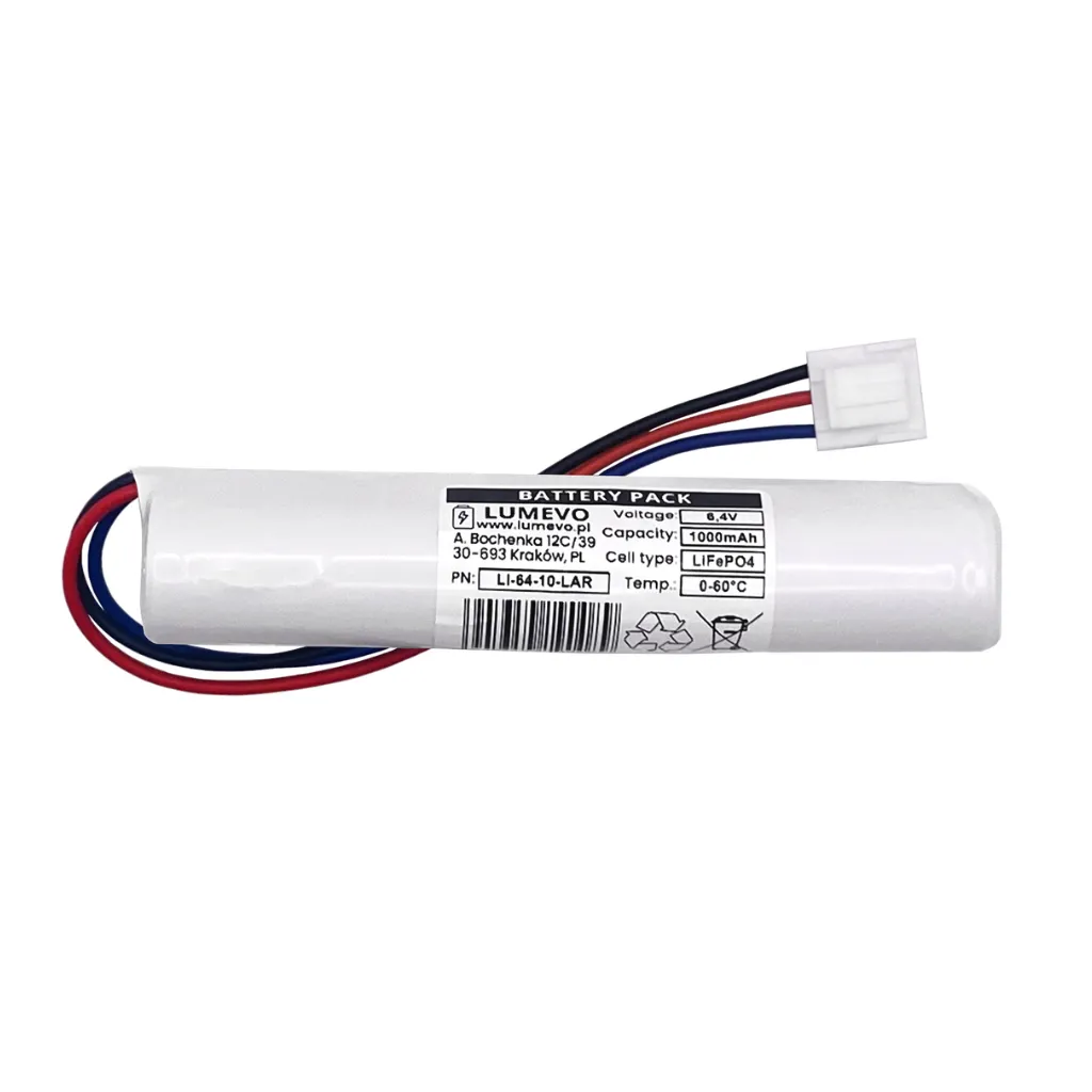 [LI-64-10-LAR] Akumulator LiFePO4 6,4V 1000mAh - "Laska" 3pin Awex