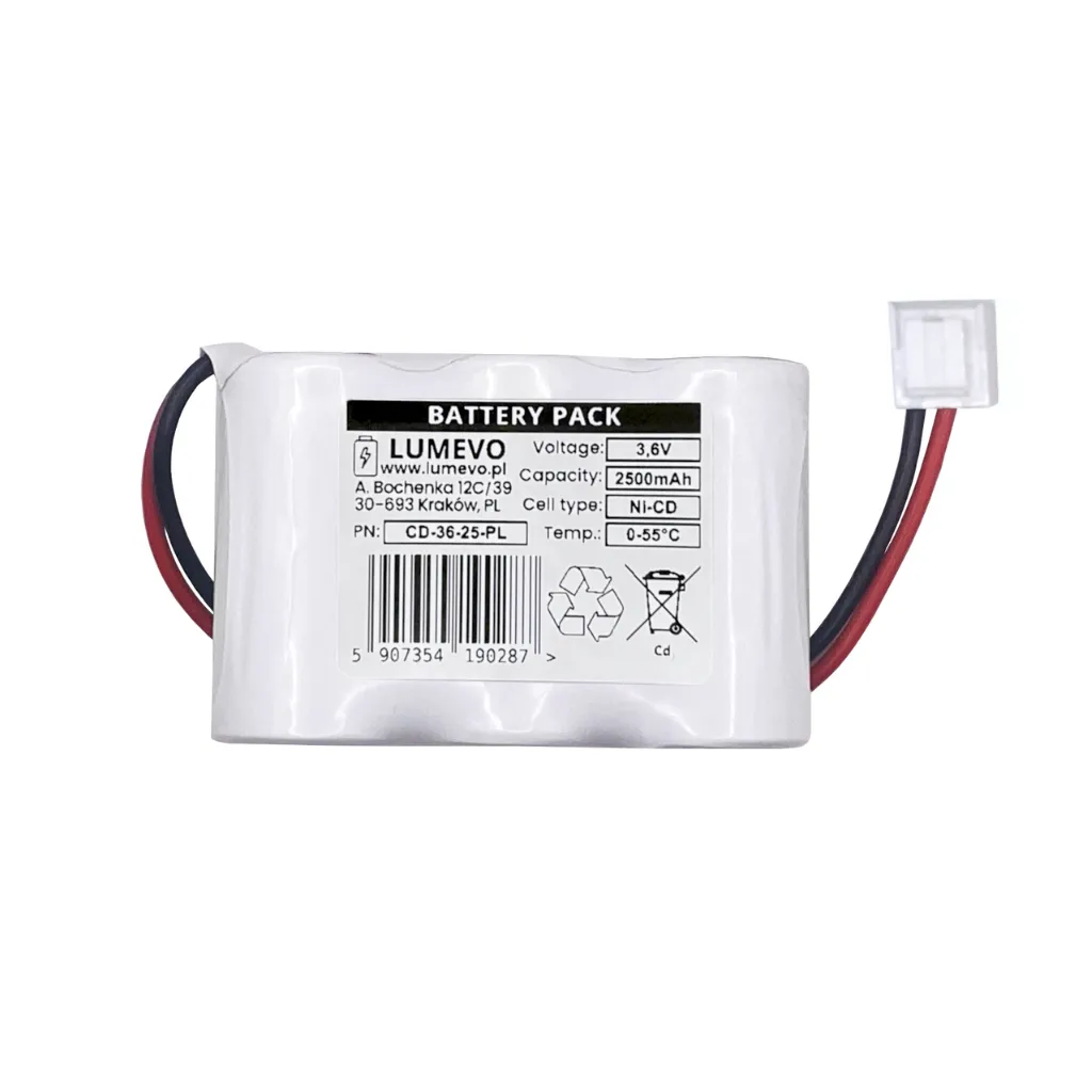 [CD-36-25-PL] Akumulator Ni-CD 3,6V 2500mAh "Płotek"