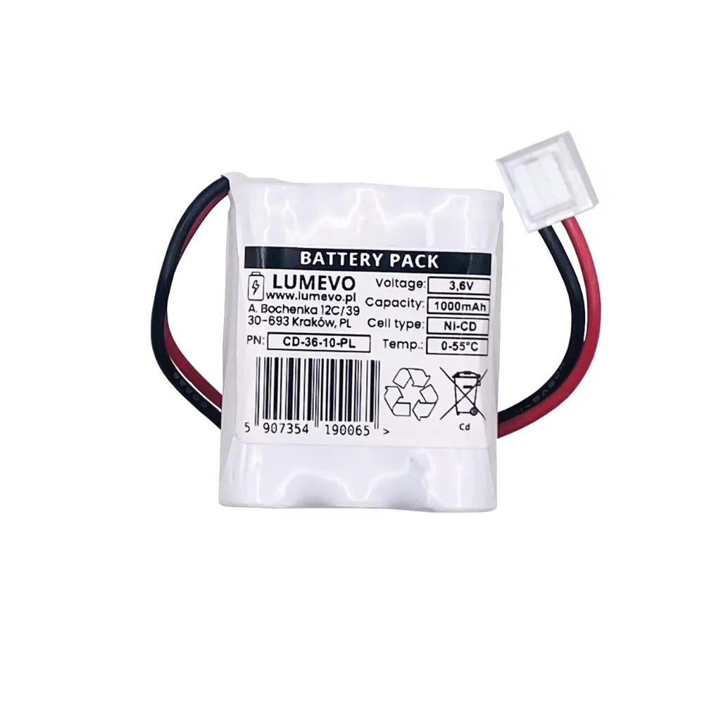[CD-36-10-PL] Akumulator Ni-CD 3,6V 1000mAh "Płotek"