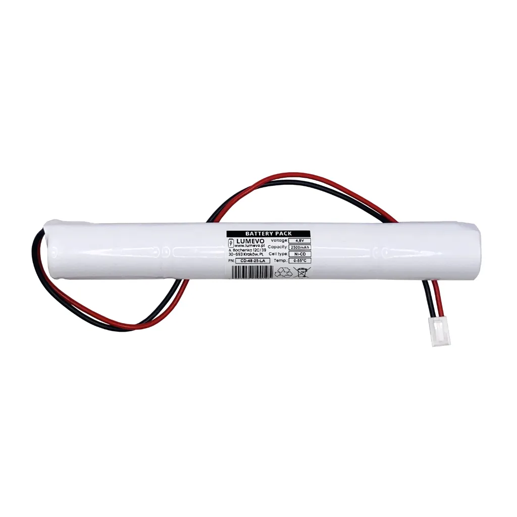 [CD-48-25-LA] Akumulator Ni-CD 4,8V 2500mAh "Laska"
