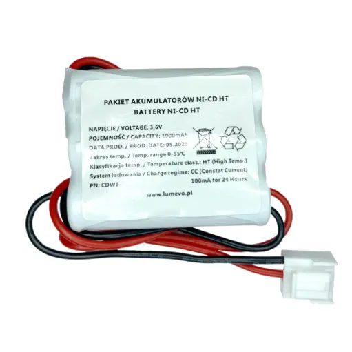 [CD-36-10-PL] Akumulator Ni-CD 3,6V 1000mAh "Płotek"